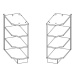 ArtExt Kuchyňská skříňka spodní ukončovací FLORENCE lesk | D6 30 Barva korpusu: Bílá