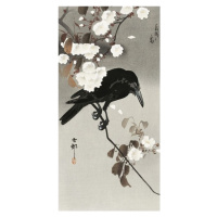 Umělecký tisk Crow And Cherry Blossom, Ohara Koson, (20 x 40 cm)
