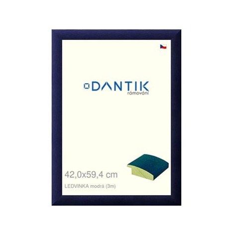 DANTIK rámeček 42 × 59,4, LEDVINKA modrý plexi čiré