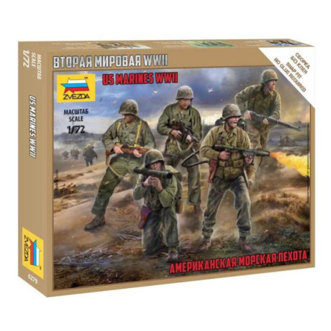 Wargames (WWII) figurky 6279 - US Marines (1:72) Zvezda