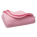 NEW BABY - Dětská fleecová deka 100x75 růžová proužky