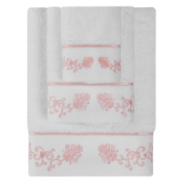 Soft Cotton Malý ručník DIARA 30x50 cm Bílá / šedá výšivka
