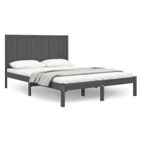 Rám postele šedý masivní borovice 120 × 200 cm, 3105727