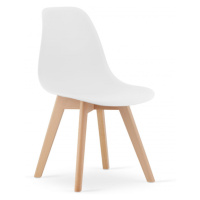 Jídelní židle KITO - bílá (hnědé nohy)