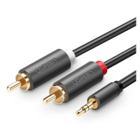 UGREEN AV102 Kabel 2x RCA (Cinch) jack 3,5 mm 1m (černý)