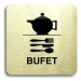 Accept Piktogram "bufet" (80 × 80 mm) (zlatá tabulka - černý tisk bez rámečku)
