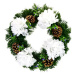 DOMMIO Dušičkový věnec s bílými chryzantémami, 30 cm