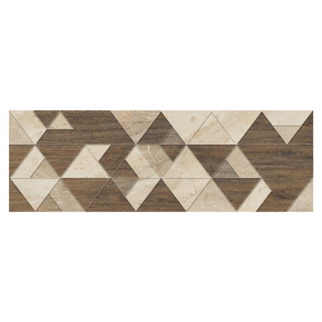 Dekor Fineza Adore ivory triangles 25x75 cm mat DADORE275TR