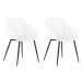 Sada 2 bílých jídelních židlí FONDA, 208721