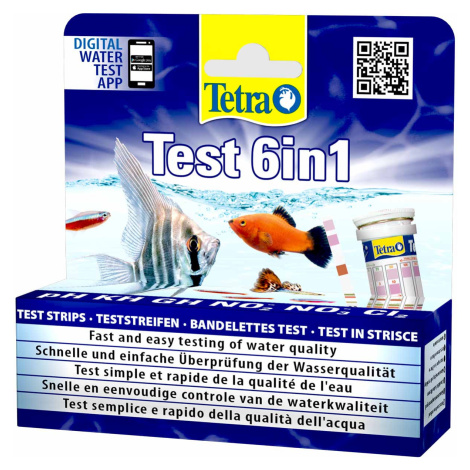 Tetra 6in1 testovací proužky pro sladkou vodu Jednotlivé balení