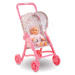 Sportovní kočárek se sklápěcí stříškou Stroller Floral Corolle pro 30 cm panenku od 18 měsíců