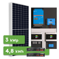Ecoprodukt Hybrid Victron 3,2kWp 4,8kWh 1-fáz předpřipravený solární systém