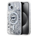 Karl Lagerfeld Liquid Glitter Choupette Head MagSafe Zadní Kryt pro iPhone 15 Transparent