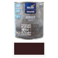 TESSAROL Direct 3in1 - antikorozní barva na kov 0.75 l Tmavě hnědá RAL 8017