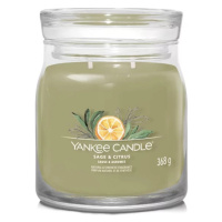 Aromatická svíčka Signature sklo střední Sage & Citrus Yankee Candle - 368 g