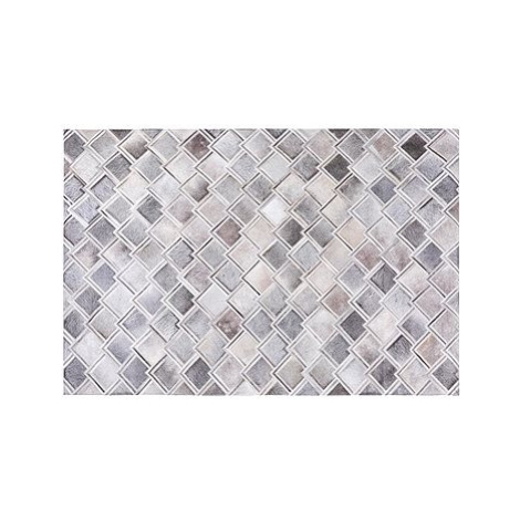 Šedý kožený koberec 160x230 cm AGACLI, 74903 BELIANI