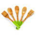 Klarstein Kuchyňské příslušenství, 5 kusů, silikonové rukojeti, bambus