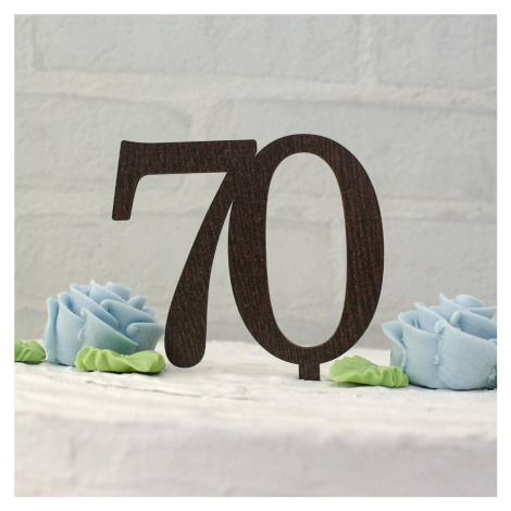 Dřevěná číslice do dortu - zápich 70 DUBLEZ