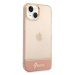 Guess GUHCP14SHGCOP hard silikonové pouzdro iPhone 14 6.1" pink Translucent