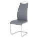 Jídelní židle CHILOE, šedá koženka/chrom