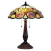 Clayre&Eef Květinová stolní lampa Rose, Tiffany styl