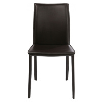 KARE Design Tmavě hnědá čalouněná jídelní židle Milano