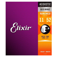 Elixir Acoustic 80/20 Bronze with NANOWEB .011 - .052