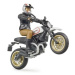 Bruder 63051 BWORLD Motocykl Scrambler Ducati Cafe Racer s jezdcem