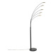 Designová stojací lampa černá včetně LED 5-světel - Sixties Trento