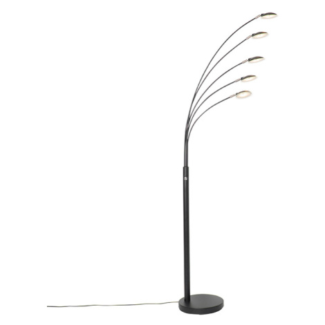 Designová stojací lampa černá včetně LED 5-světel - Sixties Trento QAZQA