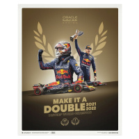 Umělecký tisk Max Verstappen - Make It A Double - 2022 F1® World Drivers' Champion, 40x50 cm