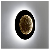 Holländer Nástěnné svítidlo LED Luna Piena, hnědočerná/zlatá, Ø 80 cm