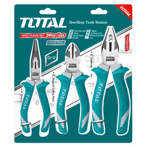 Kleště, sada 3ks, industrial TOTAL-TOOLS