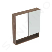 Geberit 501.270.00.1 - Zrcadlová skříňka 850x788x175 mm, 2 dvířka, ořech hickory