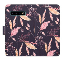 iSaprio flip pouzdro Ornamental Flowers 02 pro Samsung Galaxy S10