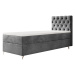 Expedo Čalouněná postel boxspring FESTER, 80x200, Monolith 92, levá