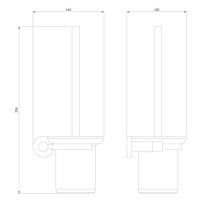 OMNIRES MODERN PROJECT WC štětka zlatá kartáčovaná /GLB/ MP60620GLB