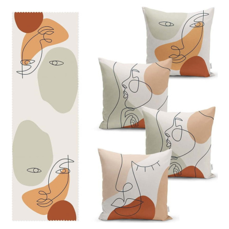 Set povlaků na polštář a běhounu 5 ks – Mila Home