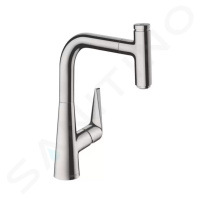 Hansgrohe 72822800 - Dřezová baterie s výsuvnou koncovkou, vzhled nerezu