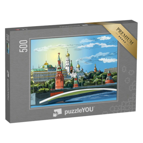 puzzle 500 dílků „Krajina Kremelského nábřeží“