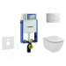 GEBERIT Kombifix Modul pro závěsné WC s tlačítkem Sigma01, lesklý chrom + Ideal Standard Tesi WC
