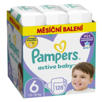 Pampers Active Baby Pleny 6 11-18kg měsíční balení 128 ks