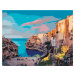 Malování podle čísel - JARNÍ PANORAMA MĚSTA POLIGNANO Rozměr: 40x50 cm, Rámování: bez rámu a bez