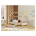 Benlemi Dětská postel domeček TERY Zvolte barvu: Bílá, Zvolte rozměr: 80x160 cm