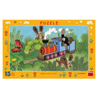 Dino puzzle krtek a lokomotiva 15d.