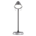 IMMAX LED stolní lampička FINCH, Qi nabíjení, stmívatelná, šedá / stříbrná - 08972L