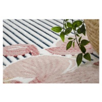 Kusový koberec Botanic 65240 Flamingo navy – na ven i na doma 117x170 cm