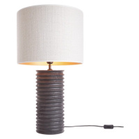 GROOVED Stolní lampa 72 cm - černá/krémová