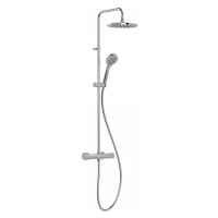 Tres BASE PLUS chrom sprchový set termostatický nástěnný s hlavovou a ruční sprchou 21639301 TG 