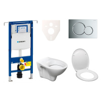 Cenově zvýhodněný závěsný WC set Geberit do lehkých stěn / předstěnová montáž+ WC S-Line S-line 